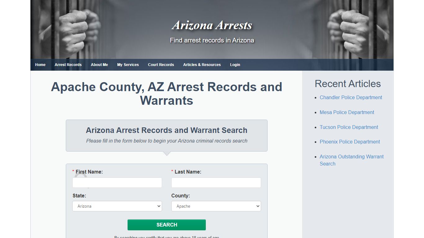 Apache County, AZ Arrest Records and Warrants - Arizona Arrests