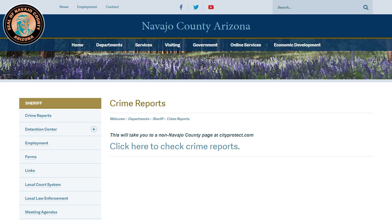 Departments > Sheriff > Crime Reports - Navajo County, Arizona