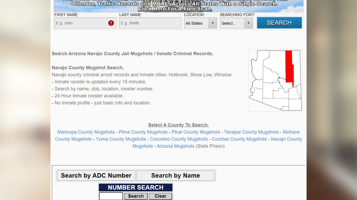 Navajo County Mugshots and Inmates - FREEPEOPLESCAN.COM